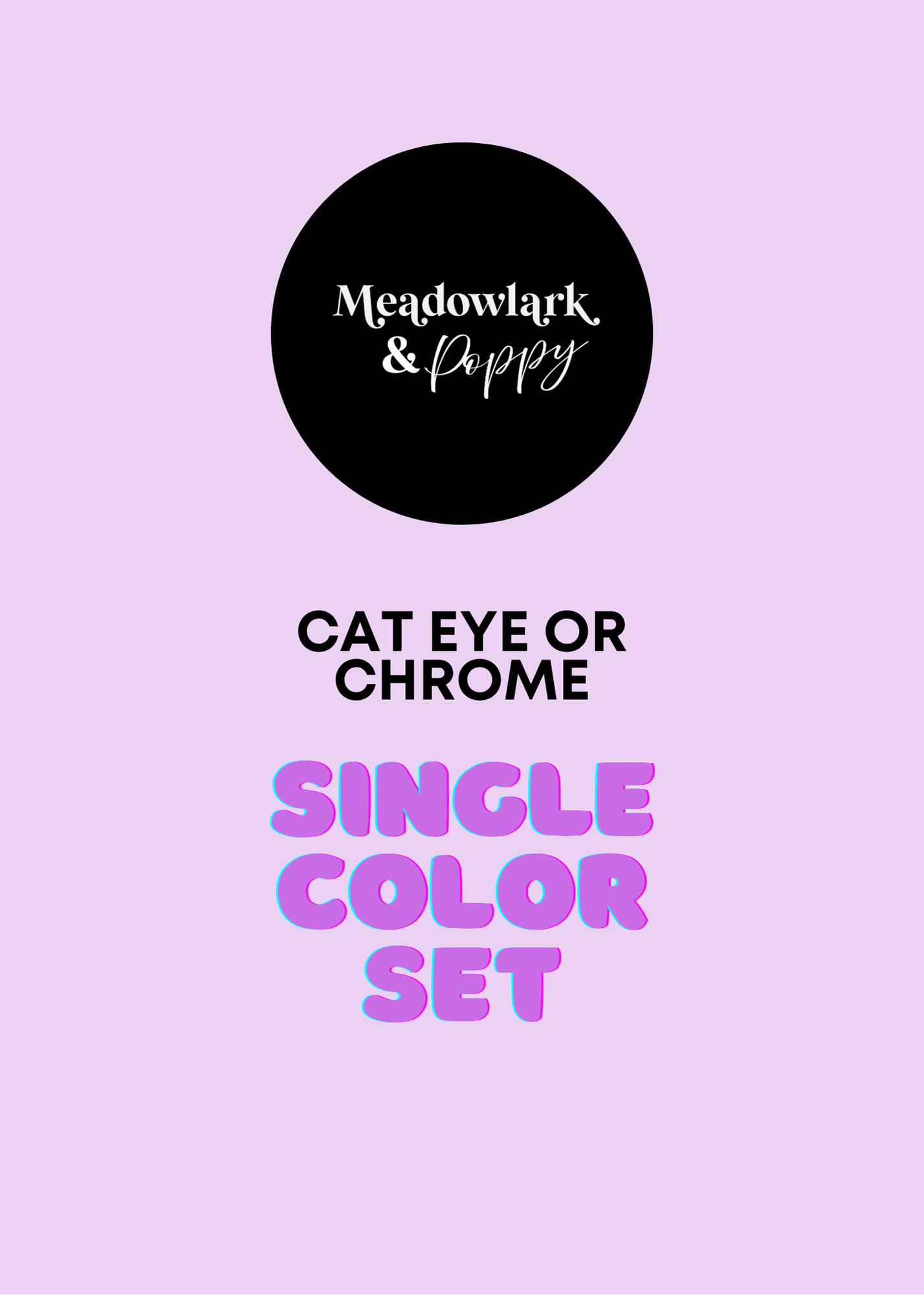 Premium Cat Eye or Chrome Press On Nail Set