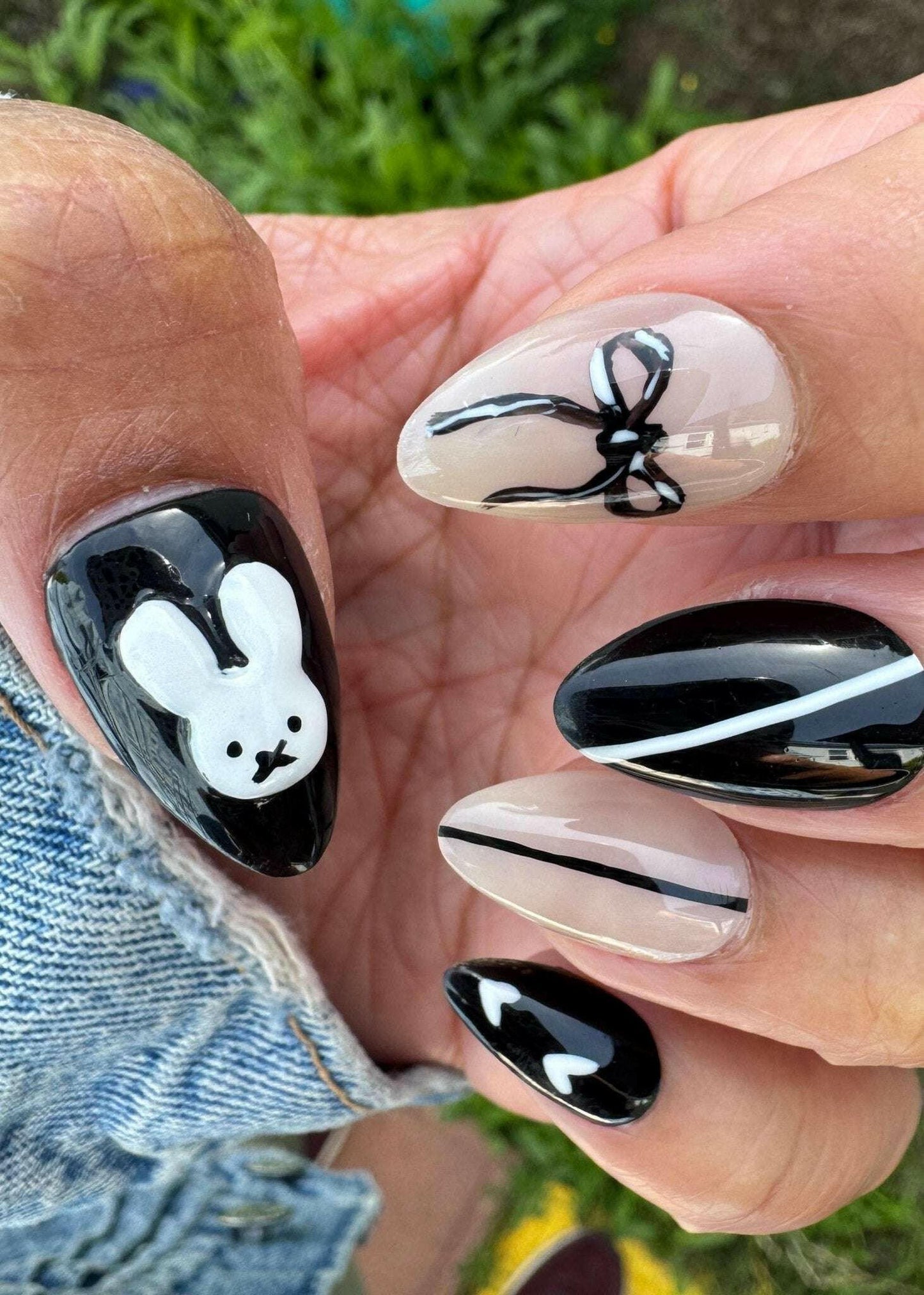 Bunny, Bows, Black Hearts - Meadowlark & Poppy