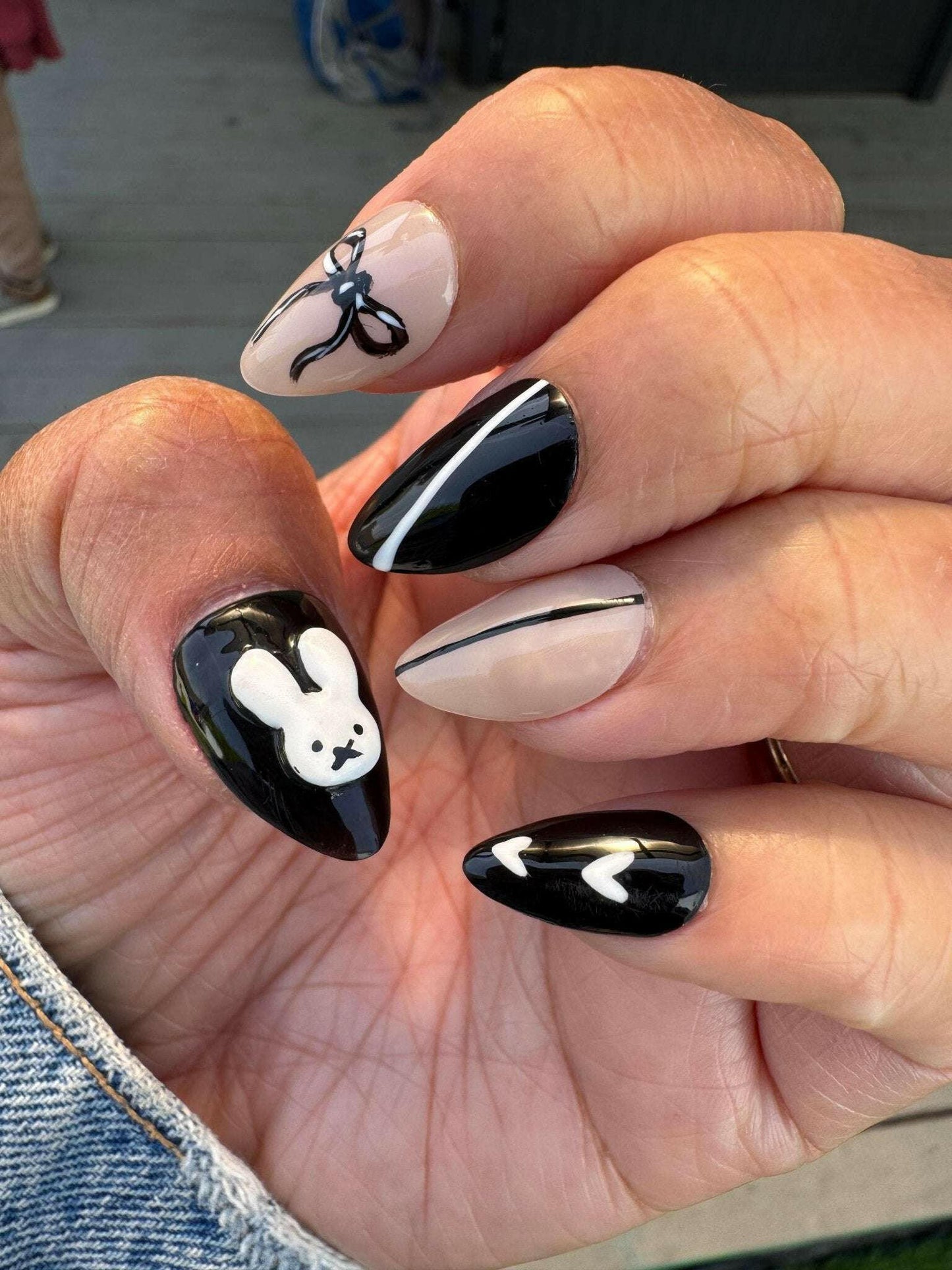 Bunny, Bows, Black Hearts - Meadowlark & Poppy