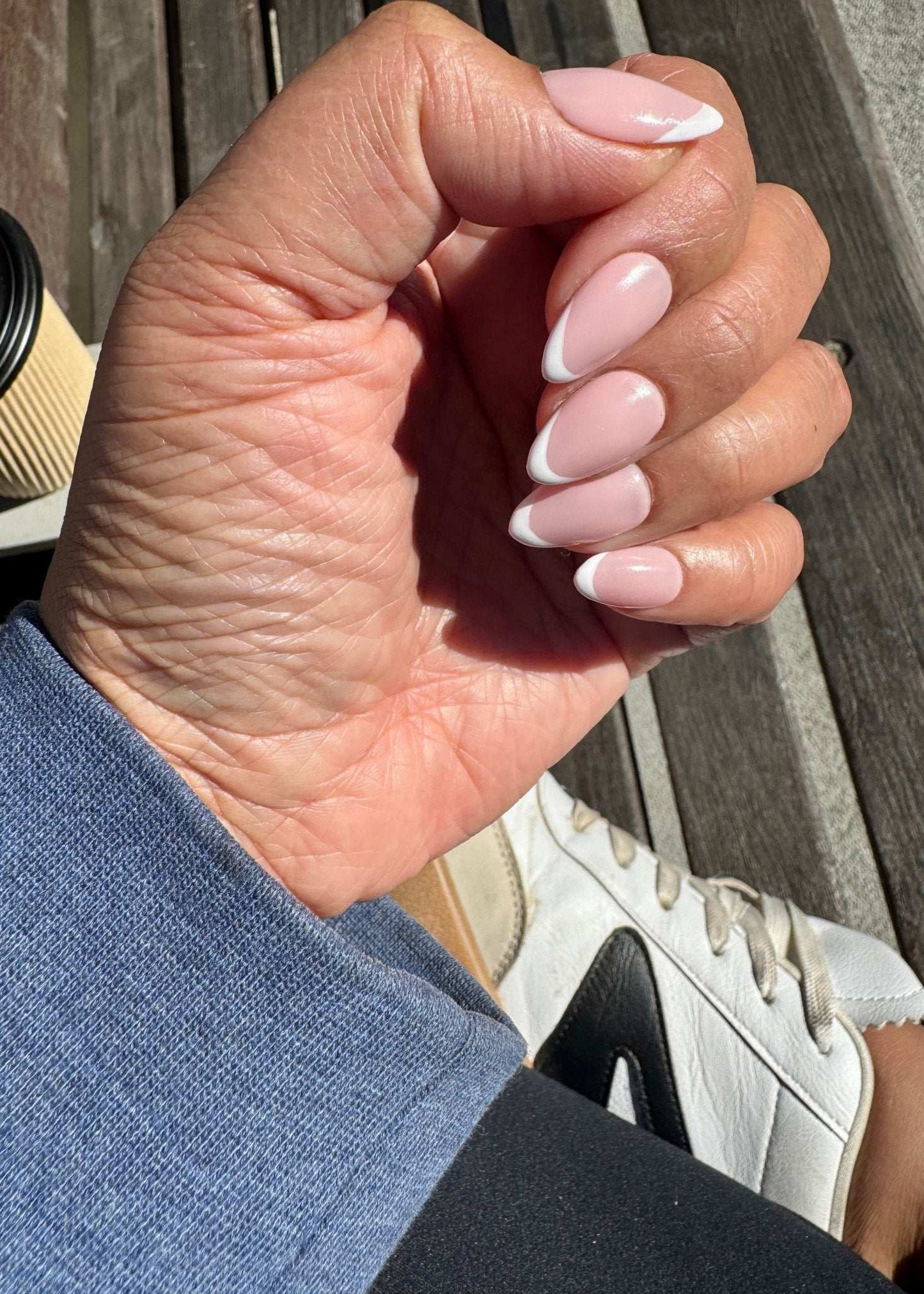 Classic French Tip Premium Gel Nail Set - Meadowlark & Poppy
