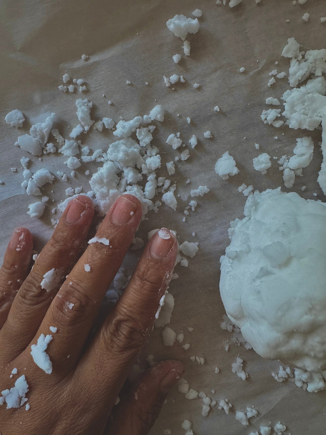 Homemade Sensory Snow - Meadowlark & Poppy