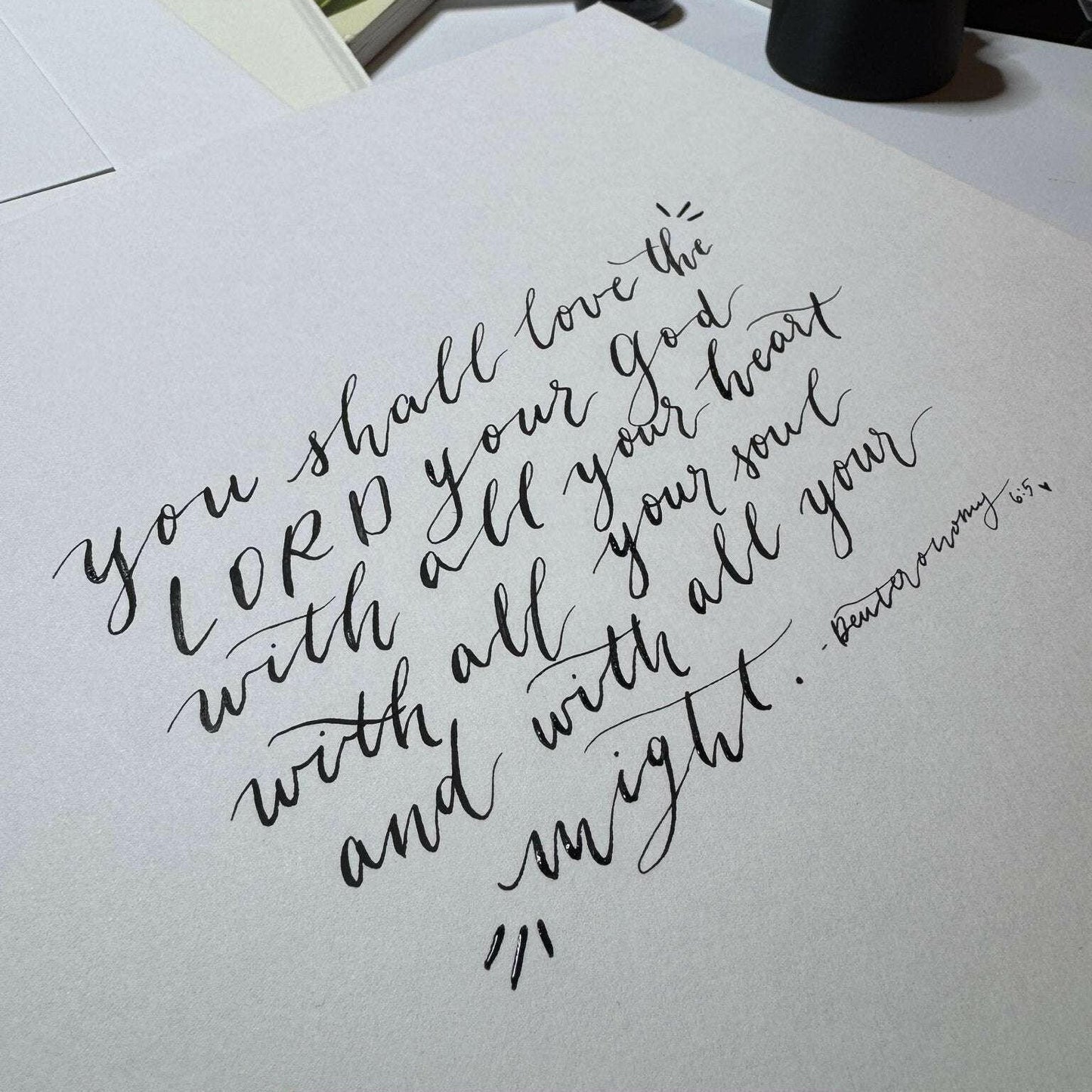 Custom Calligraphy Quote - Meadowlark & Poppy