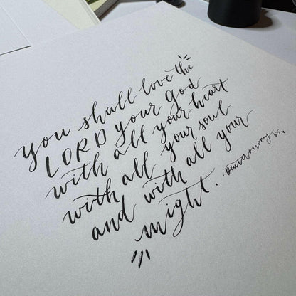 Custom Calligraphy Quote - Meadowlark & Poppy