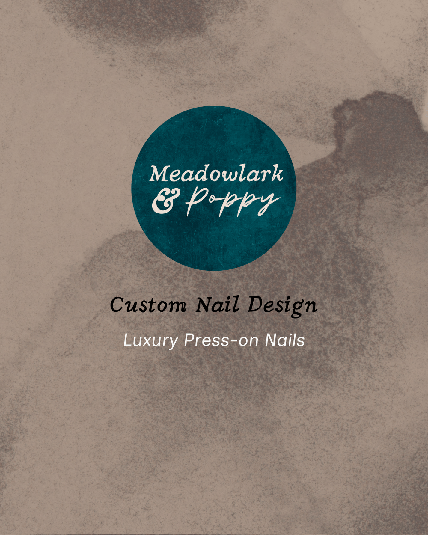 Custom Design Premium Gel Press On Nail Set - Meadowlark & Poppy
