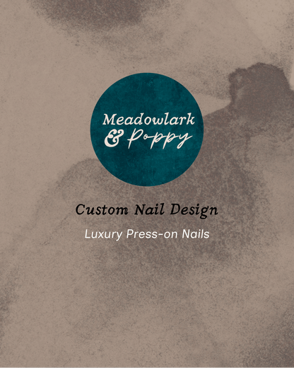 Custom Design Premium Gel Press On Nail Set - Meadowlark & Poppy